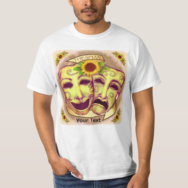 Yellow Actor Masks T-Shirt (Front)