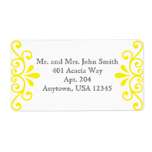 Yellow Address Sticker