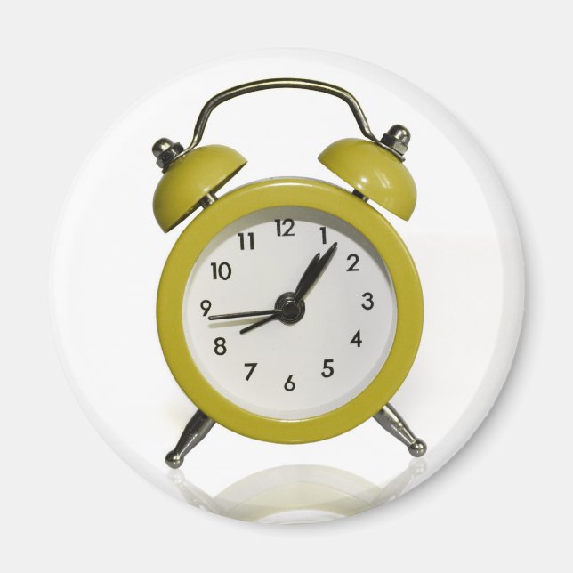 Yellow alarm clock magnet (Front)