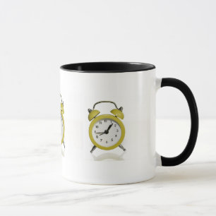 Yellow alarm clock mug