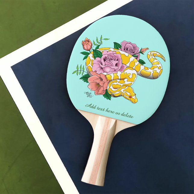 Yellow Albino Ball Python Ping Pong Paddle (Creator Uploaded)