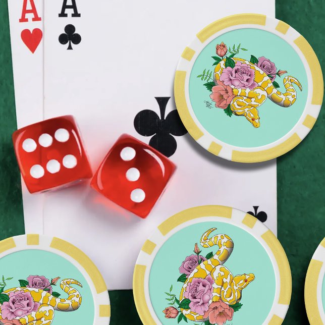 Yellow Albino Ball Snake Poker Chips (Creator Uploaded)