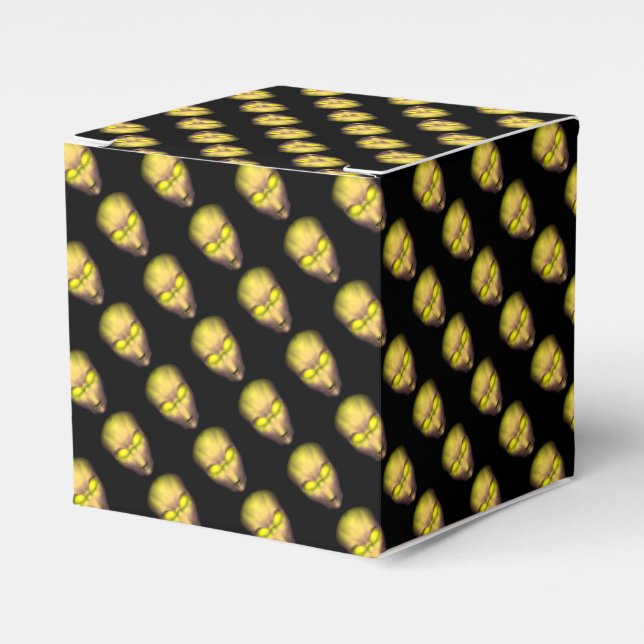 Yellow Alien Head Favour Box (Front Side)