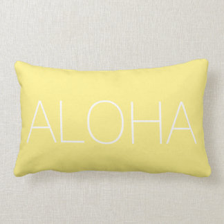 Yellow Aloha Modern Throw Pillow