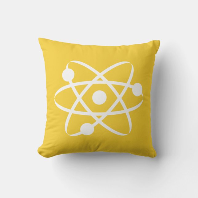 Yellow Amber Atom Cushion (Front)