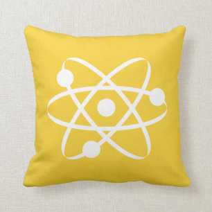 Yellow Amber Atom Cushion