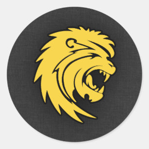 Yellow Amber Leo Classic Round Sticker