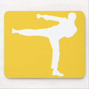 Yellow Amber Martial Arts Mouse Pad
