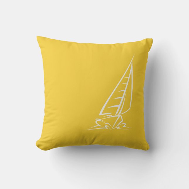 Yellow Amber Sailing Cushion (Front)
