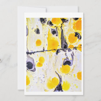 Yellow an black Artistic Invitation Card