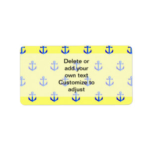 Yellow anchor pattern label