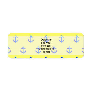 Yellow anchor pattern return address label