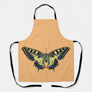 Yellow and black butterfly apron