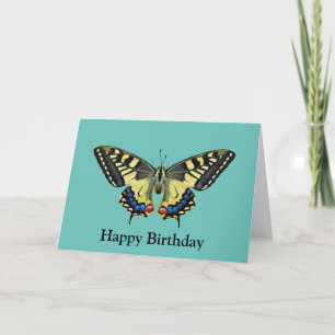 Yellow and black butterfly card