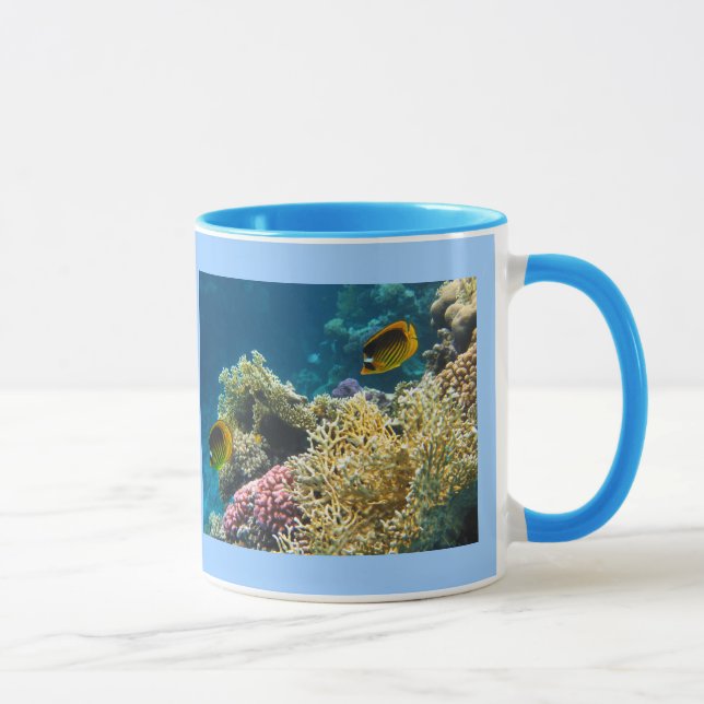 Yellow and Black Butterfly Fish Mug (Right)