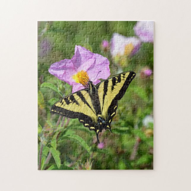 Yellow and black butterfly jigsaw puzzle (Vertical)