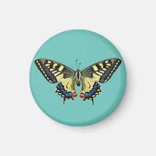 Yellow and black butterfly magnet