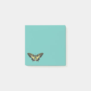 Yellow and black butterfly post-it notes