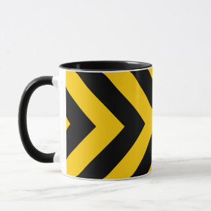 Yellow and Black Chevrons Mug