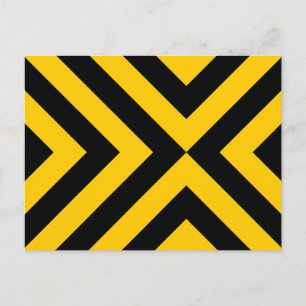 Yellow and Black Chevrons Postcard