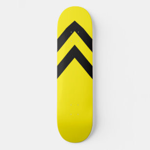 Yellow and Black Chevrons Skateboard Deck