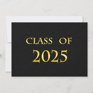 Yellow and Black Class of 2025 Card