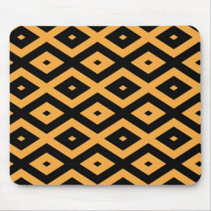 Yellow and black diamond pattern mouse pad