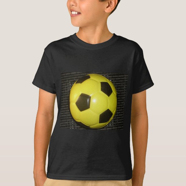 Yellow and black Football. T-Shirt (Front)