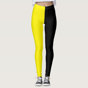 Yellow and black leggings