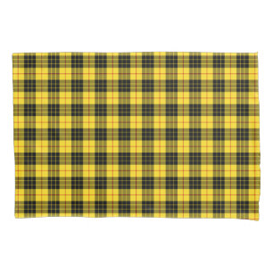 Yellow and Black MacLeod Clan Scottish Plaid Pillowcase