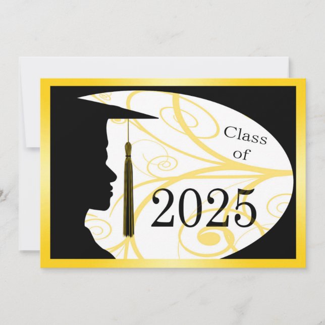 Yellow and Black Man Silhouette 2025 Card (Front)