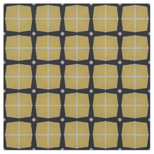 Yellow and Black Modern Geometric Pattern Fabric