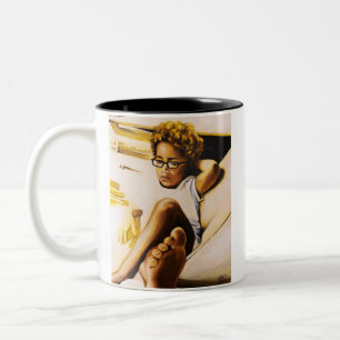 Yellow and Black Mug with Child