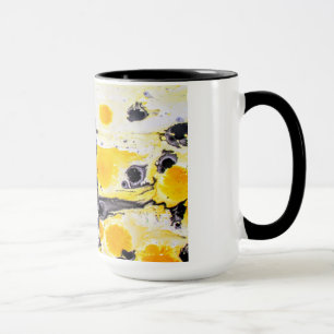 Yellow and black pattern coffee mug