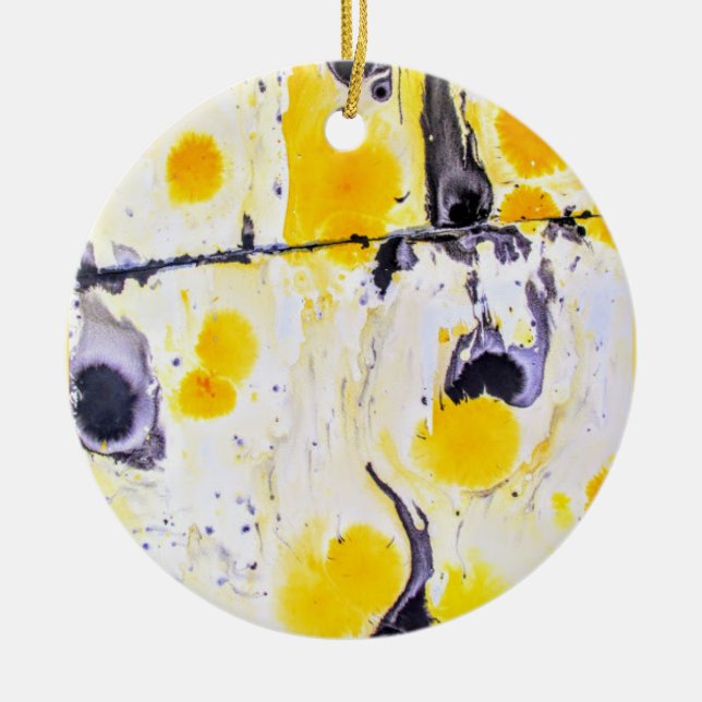 Yellow and Black Pattern Ornament (Front)