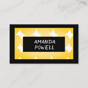 yellow and black patterned painted shapes pattern business card
