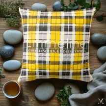 Yellow and Black Plaid | Custom Rustic Cosy Home 