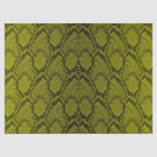 Yellow and Black Python Snake Skin Reptile Scales Tissue Paper