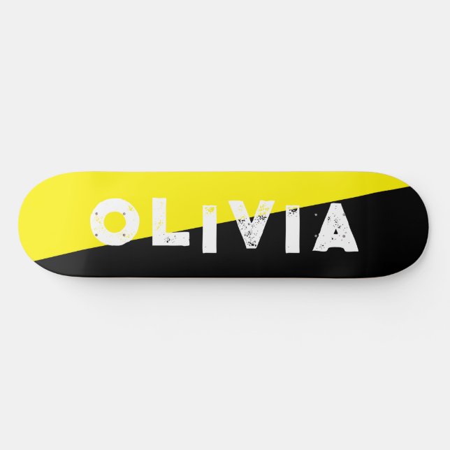 yellow and black skateboard retro split (Horz)