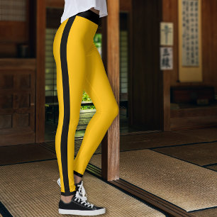 Yellow and Black Stripe Leggings