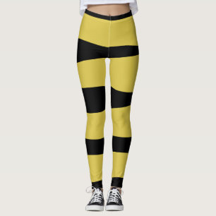 Yellow and black striped Legging