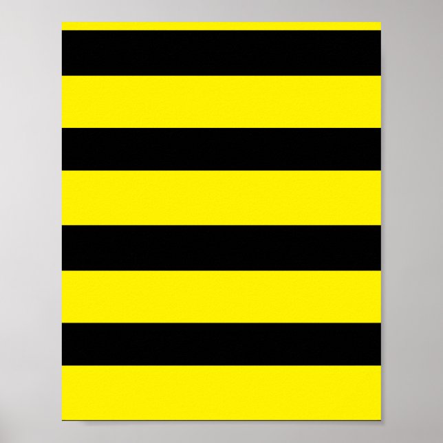 Yellow and black striped poster (Front)