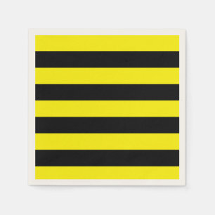 Yellow and Black Stripes Napkin