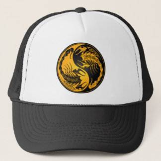 Yellow and Black Yin Yang Scorpions Trucker Hat