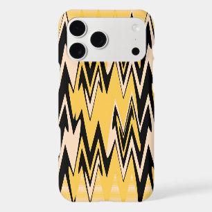 Yellow and Black Zigzag Abstract Chevron
