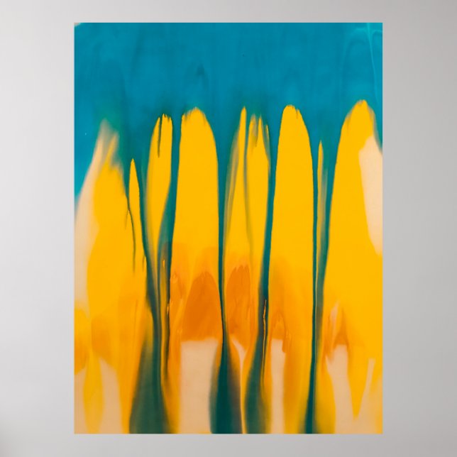 Yellow and blue apparel poster (Front)