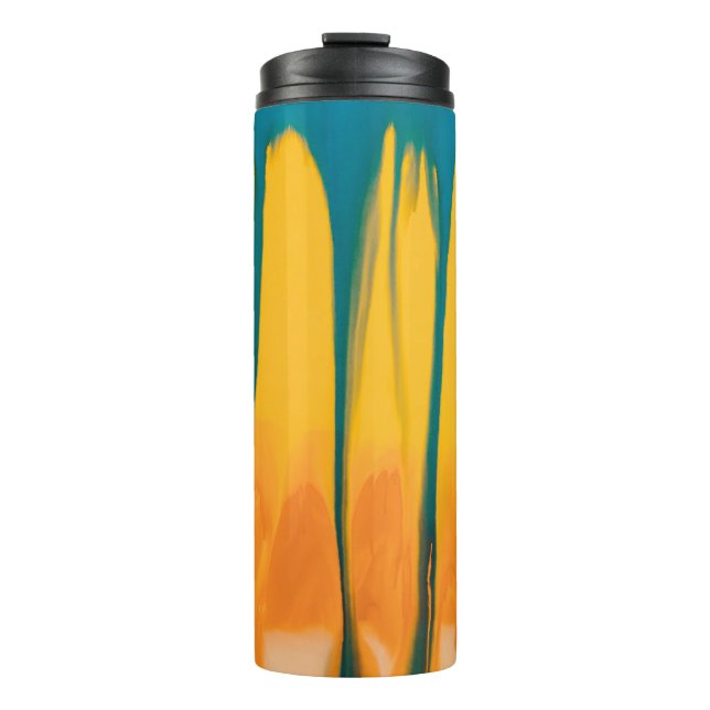 YELLOW AND BLUE APPAREL THERMAL TUMBLER (Front)