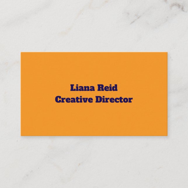Yellow and blue business card (Front)