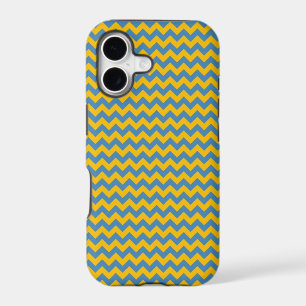 Yellow and Blue Chevron Zigzag Pattern