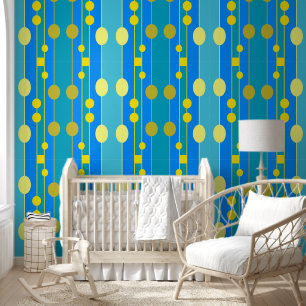Yellow and Blue dots Wallpaper